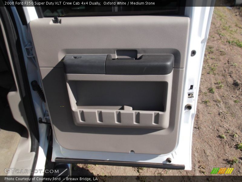 Oxford White / Medium Stone 2008 Ford F350 Super Duty XLT Crew Cab 4x4 Dually