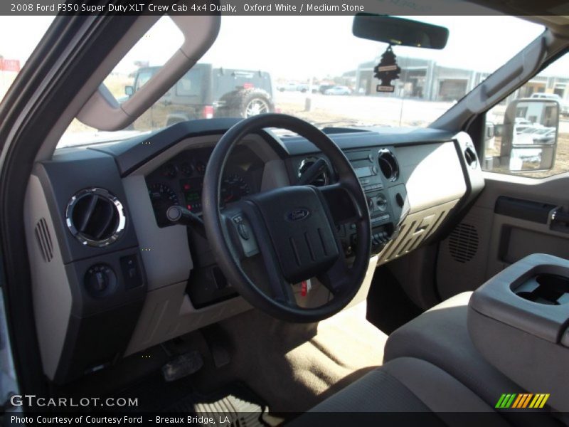 Oxford White / Medium Stone 2008 Ford F350 Super Duty XLT Crew Cab 4x4 Dually