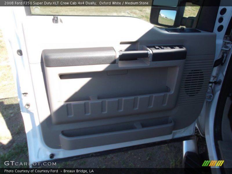 Oxford White / Medium Stone 2008 Ford F350 Super Duty XLT Crew Cab 4x4 Dually