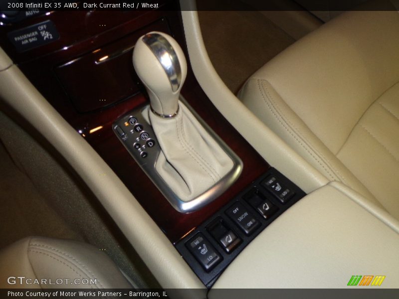 Dark Currant Red / Wheat 2008 Infiniti EX 35 AWD