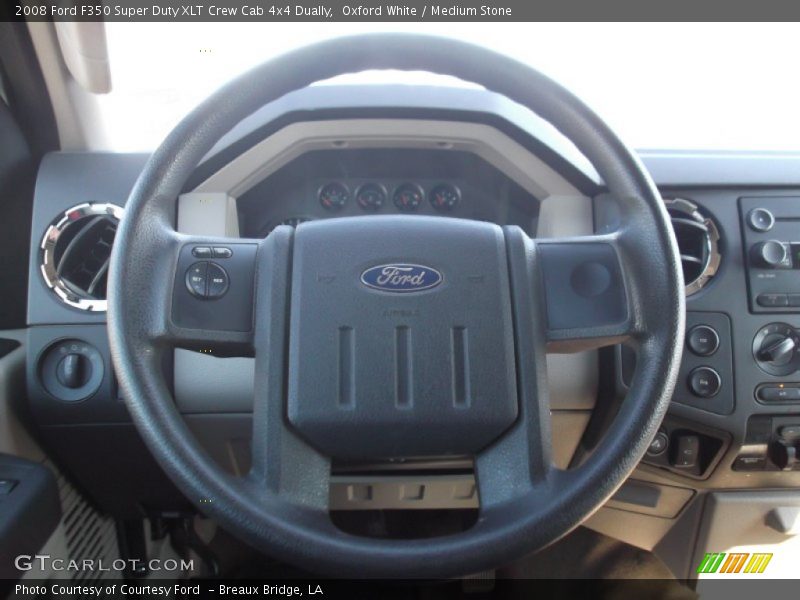 Oxford White / Medium Stone 2008 Ford F350 Super Duty XLT Crew Cab 4x4 Dually