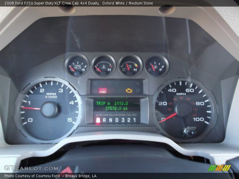 Oxford White / Medium Stone 2008 Ford F350 Super Duty XLT Crew Cab 4x4 Dually