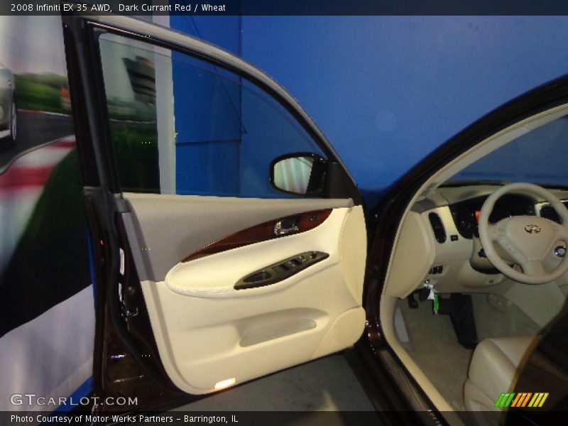 Dark Currant Red / Wheat 2008 Infiniti EX 35 AWD