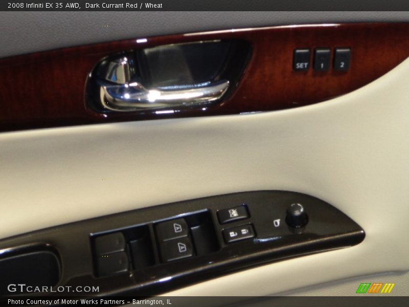 Dark Currant Red / Wheat 2008 Infiniti EX 35 AWD
