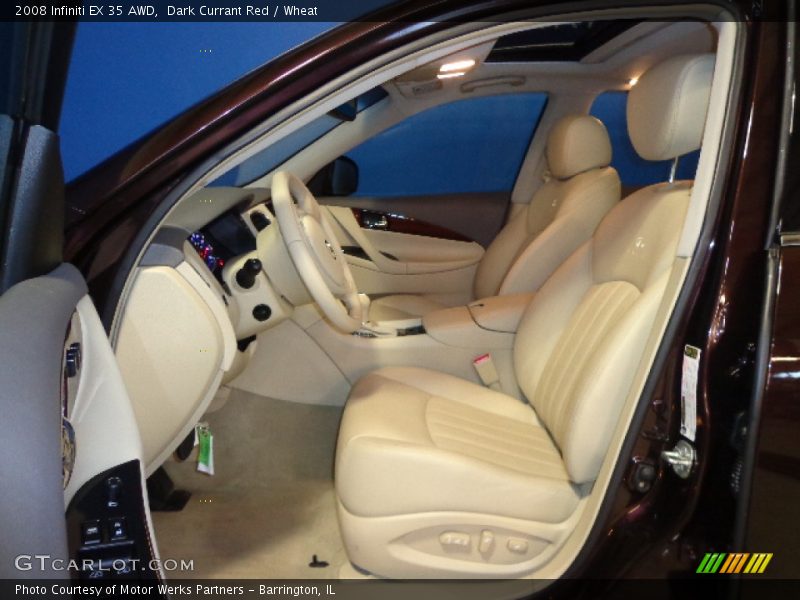 Dark Currant Red / Wheat 2008 Infiniti EX 35 AWD