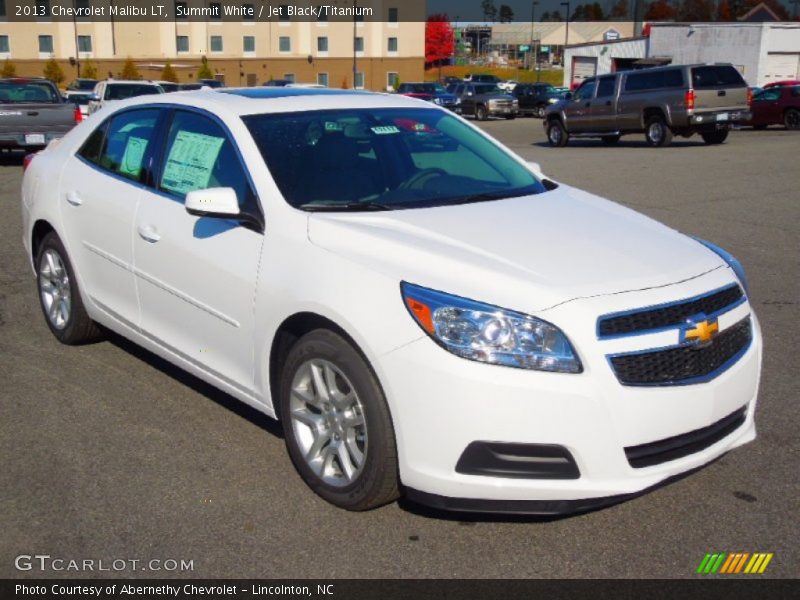 Summit White / Jet Black/Titanium 2013 Chevrolet Malibu LT