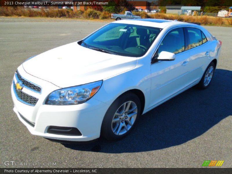 Summit White / Jet Black/Titanium 2013 Chevrolet Malibu LT