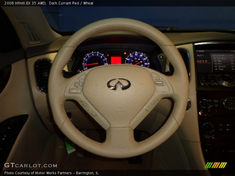 Dark Currant Red / Wheat 2008 Infiniti EX 35 AWD