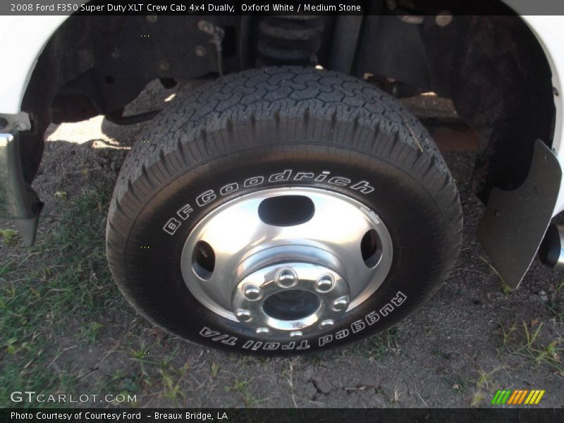 Oxford White / Medium Stone 2008 Ford F350 Super Duty XLT Crew Cab 4x4 Dually
