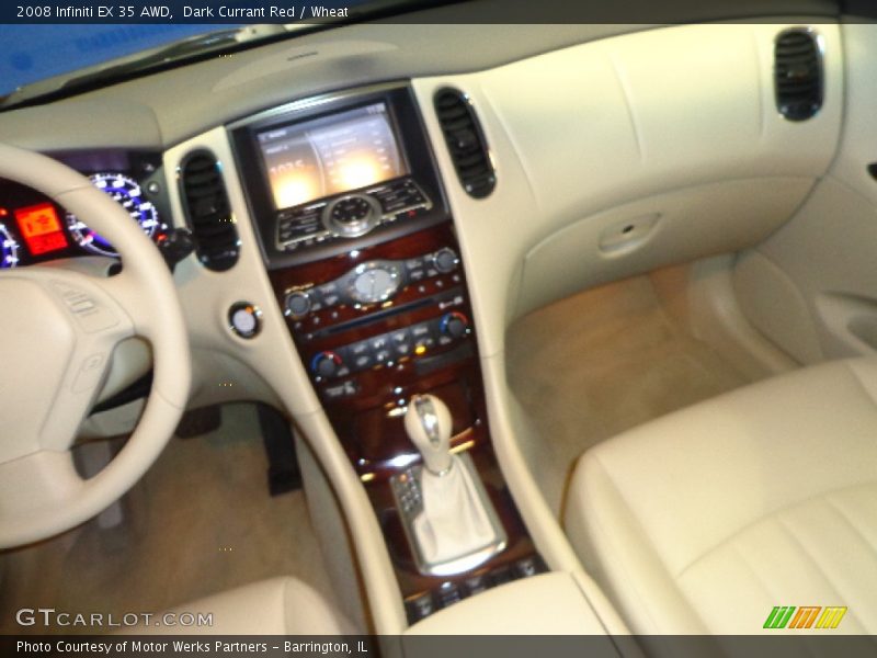 Dark Currant Red / Wheat 2008 Infiniti EX 35 AWD