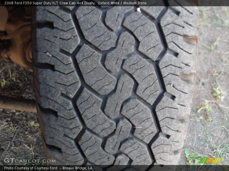 Oxford White / Medium Stone 2008 Ford F350 Super Duty XLT Crew Cab 4x4 Dually
