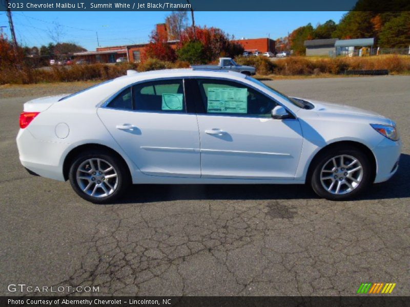 Summit White / Jet Black/Titanium 2013 Chevrolet Malibu LT
