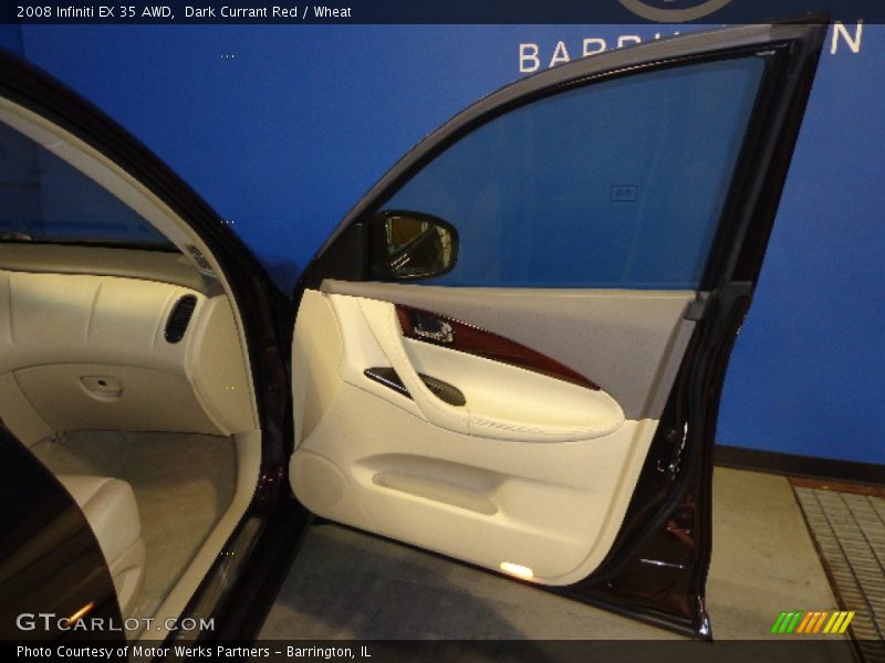 Dark Currant Red / Wheat 2008 Infiniti EX 35 AWD