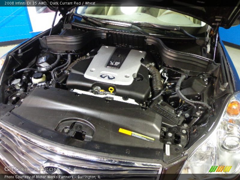 Dark Currant Red / Wheat 2008 Infiniti EX 35 AWD
