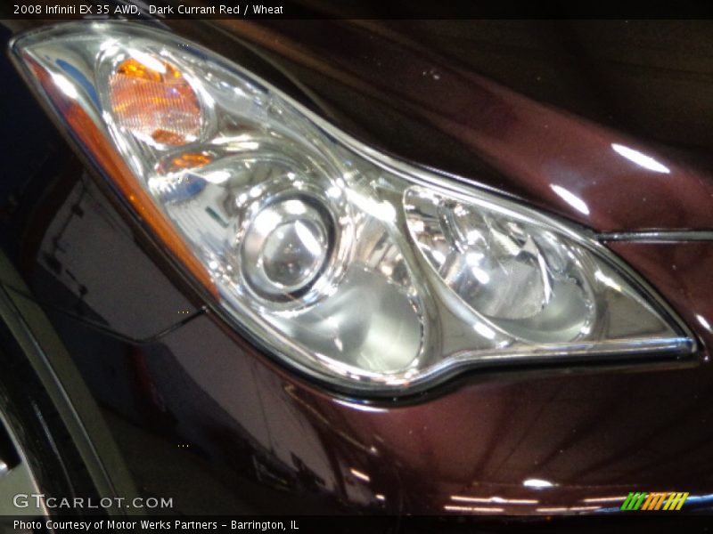 Dark Currant Red / Wheat 2008 Infiniti EX 35 AWD