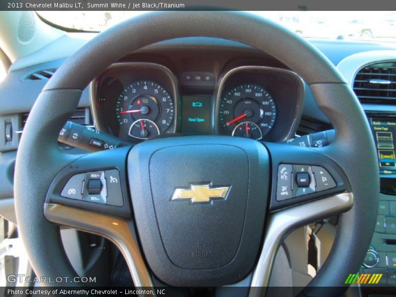 Summit White / Jet Black/Titanium 2013 Chevrolet Malibu LT