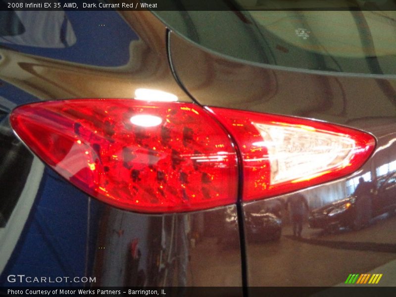 Dark Currant Red / Wheat 2008 Infiniti EX 35 AWD