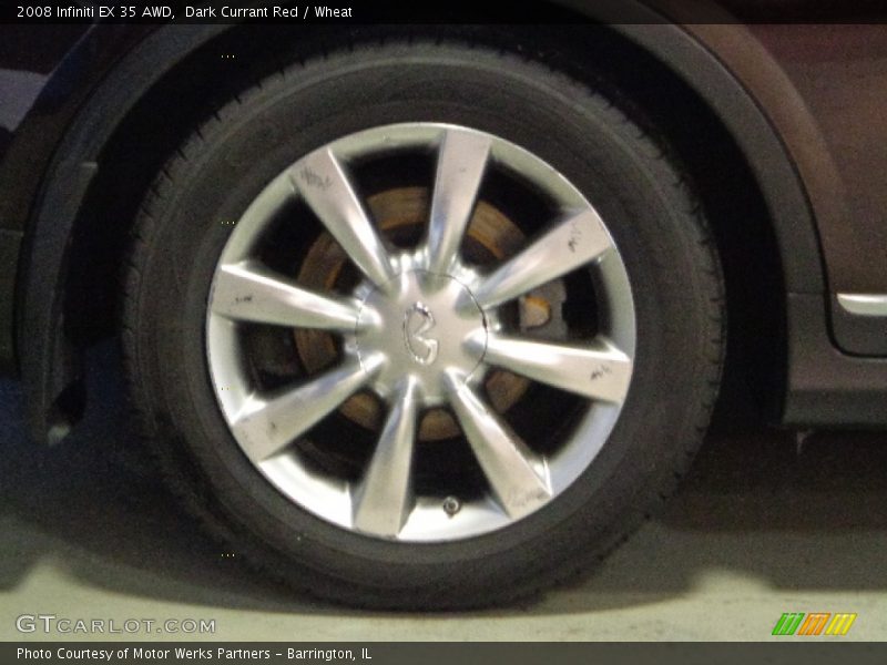 Dark Currant Red / Wheat 2008 Infiniti EX 35 AWD