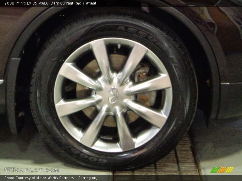 Dark Currant Red / Wheat 2008 Infiniti EX 35 AWD