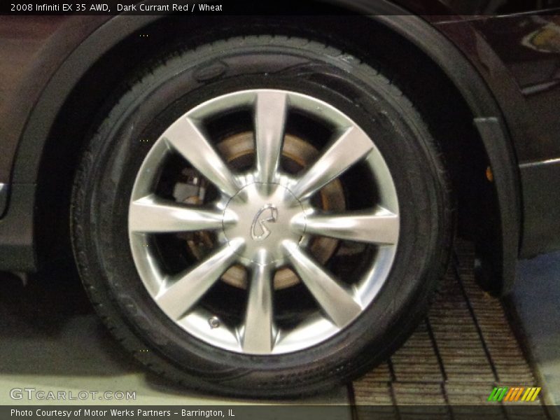 Dark Currant Red / Wheat 2008 Infiniti EX 35 AWD