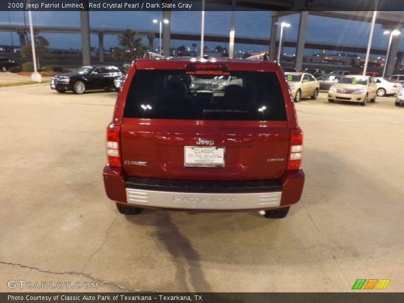Red Crystal Pearl / Dark Slate Gray 2008 Jeep Patriot Limited