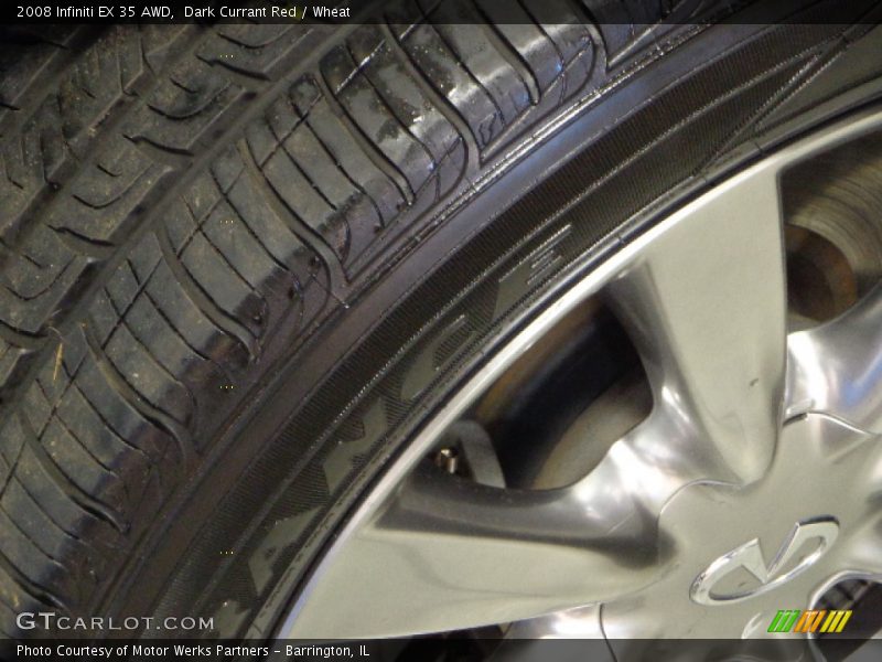 Dark Currant Red / Wheat 2008 Infiniti EX 35 AWD