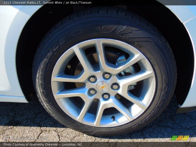 Summit White / Jet Black/Titanium 2013 Chevrolet Malibu LT