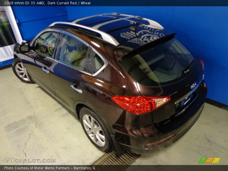 Dark Currant Red / Wheat 2008 Infiniti EX 35 AWD