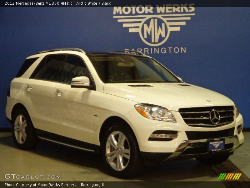 Arctic White / Black 2012 Mercedes-Benz ML 350 4Matic