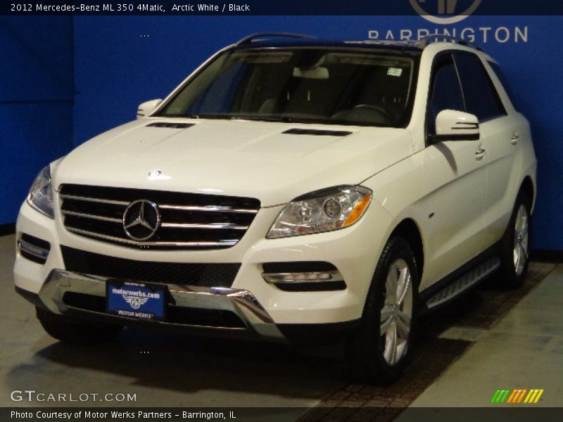 Arctic White / Black 2012 Mercedes-Benz ML 350 4Matic