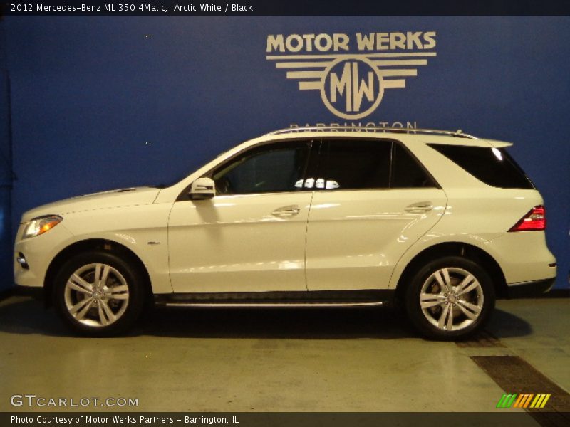 Arctic White / Black 2012 Mercedes-Benz ML 350 4Matic
