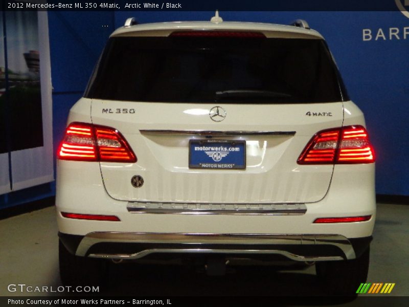 Arctic White / Black 2012 Mercedes-Benz ML 350 4Matic