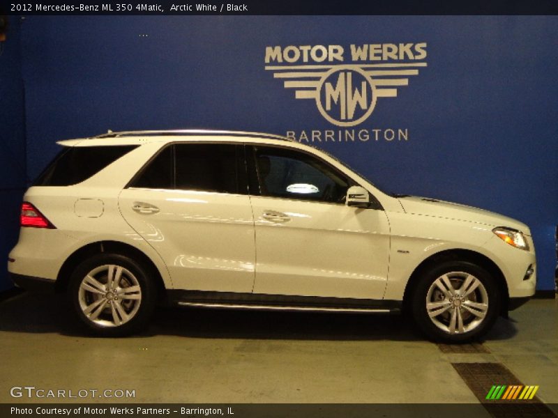 Arctic White / Black 2012 Mercedes-Benz ML 350 4Matic