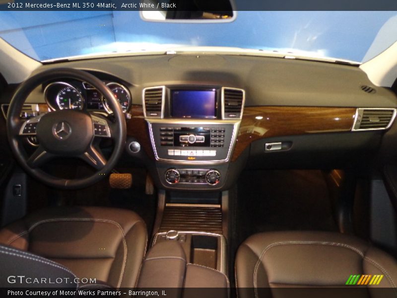 Arctic White / Black 2012 Mercedes-Benz ML 350 4Matic