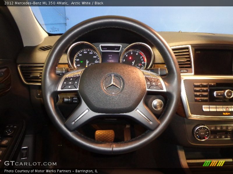 Arctic White / Black 2012 Mercedes-Benz ML 350 4Matic