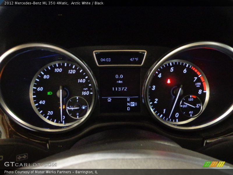 Arctic White / Black 2012 Mercedes-Benz ML 350 4Matic