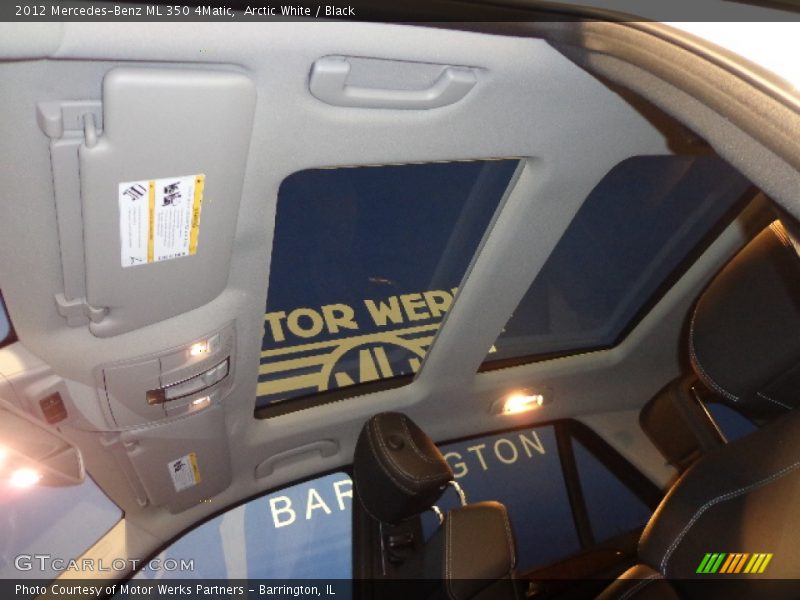 Arctic White / Black 2012 Mercedes-Benz ML 350 4Matic