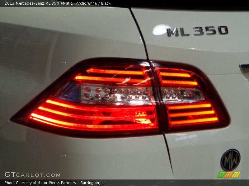 Arctic White / Black 2012 Mercedes-Benz ML 350 4Matic