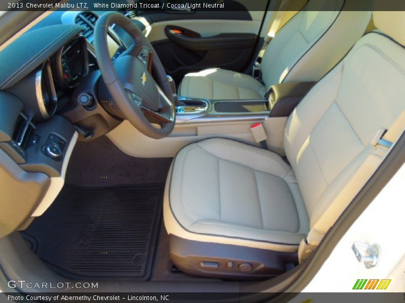 White Diamond Tricoat / Cocoa/Light Neutral 2013 Chevrolet Malibu LTZ