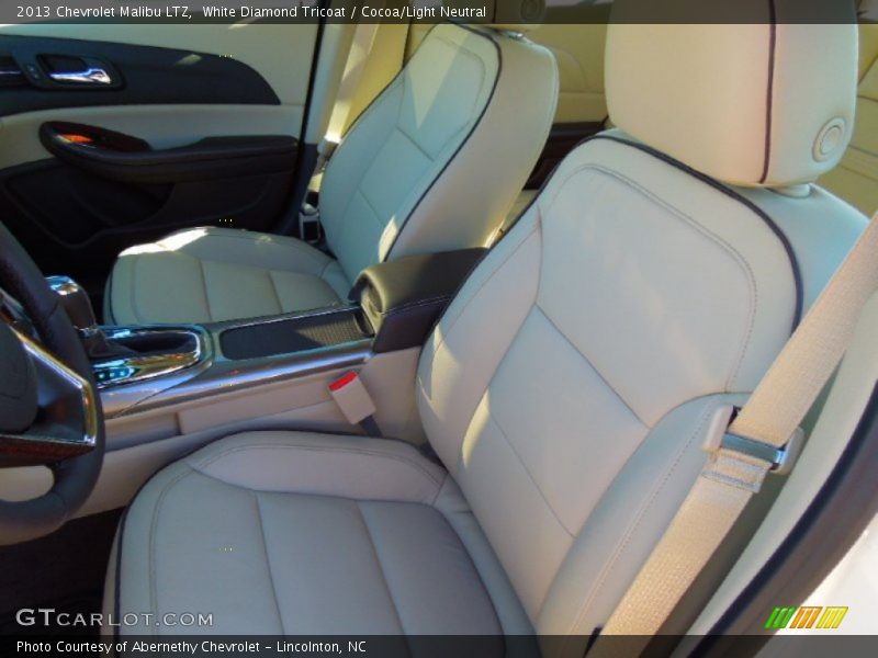 White Diamond Tricoat / Cocoa/Light Neutral 2013 Chevrolet Malibu LTZ