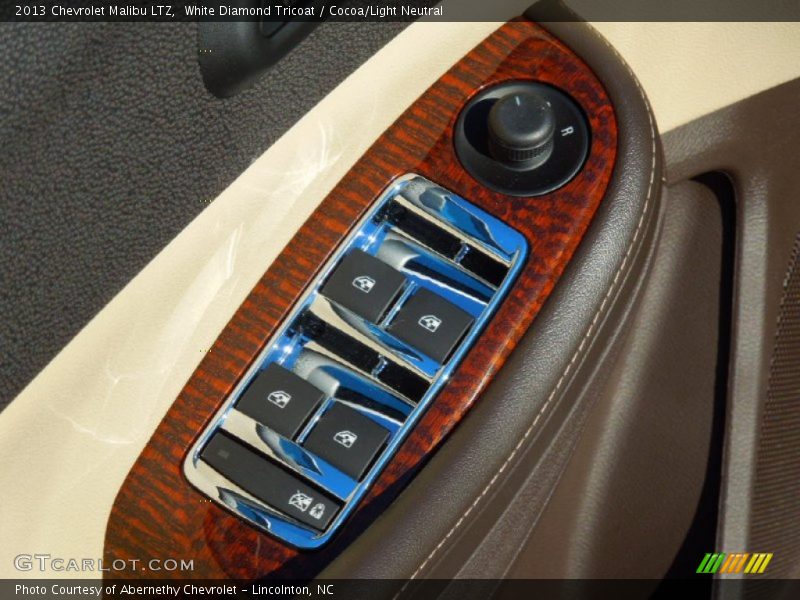 White Diamond Tricoat / Cocoa/Light Neutral 2013 Chevrolet Malibu LTZ