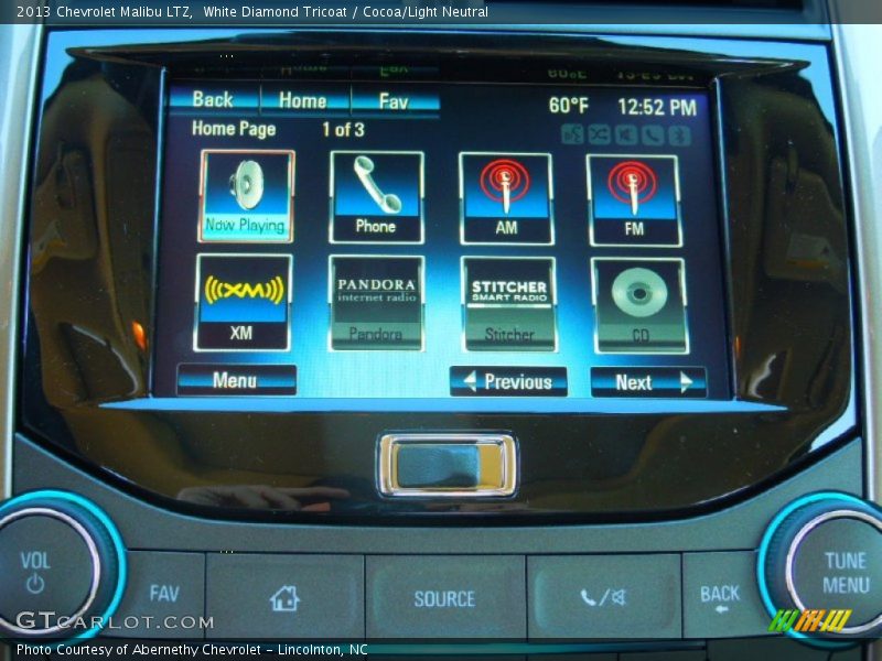 White Diamond Tricoat / Cocoa/Light Neutral 2013 Chevrolet Malibu LTZ