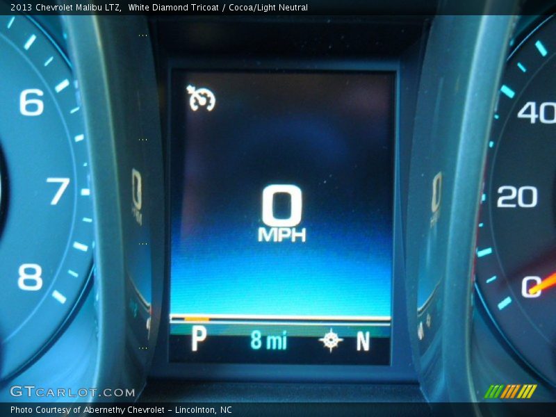 White Diamond Tricoat / Cocoa/Light Neutral 2013 Chevrolet Malibu LTZ