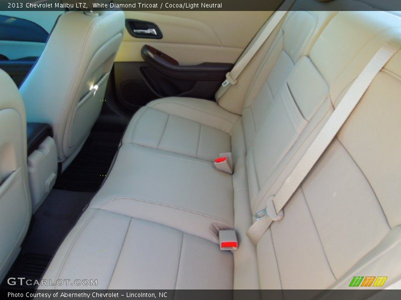 White Diamond Tricoat / Cocoa/Light Neutral 2013 Chevrolet Malibu LTZ