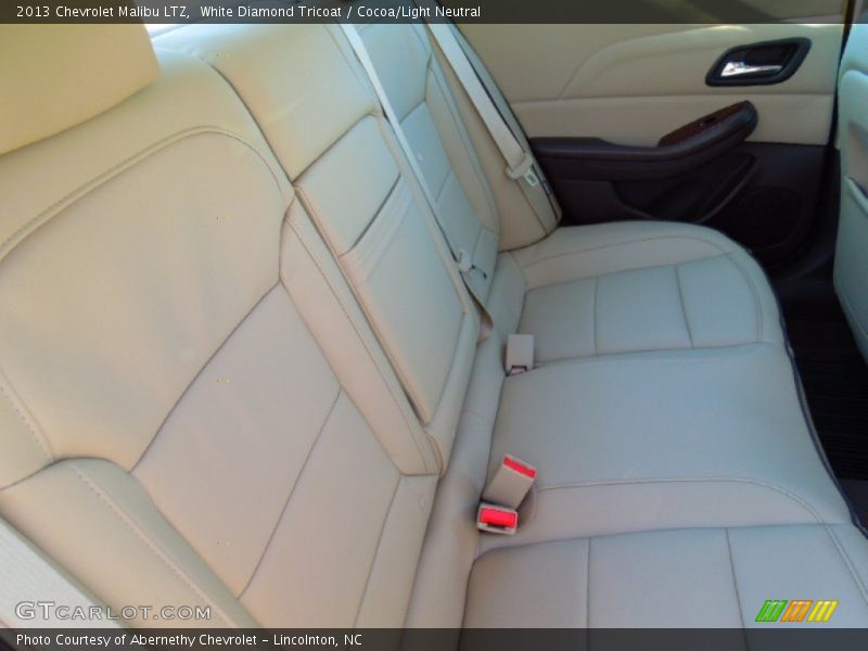 White Diamond Tricoat / Cocoa/Light Neutral 2013 Chevrolet Malibu LTZ