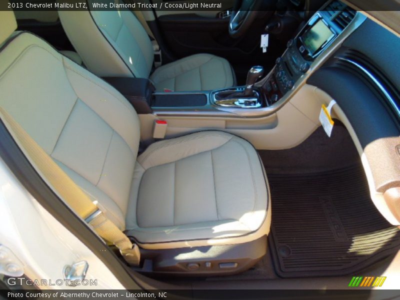 White Diamond Tricoat / Cocoa/Light Neutral 2013 Chevrolet Malibu LTZ