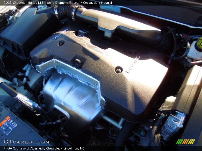 White Diamond Tricoat / Cocoa/Light Neutral 2013 Chevrolet Malibu LTZ