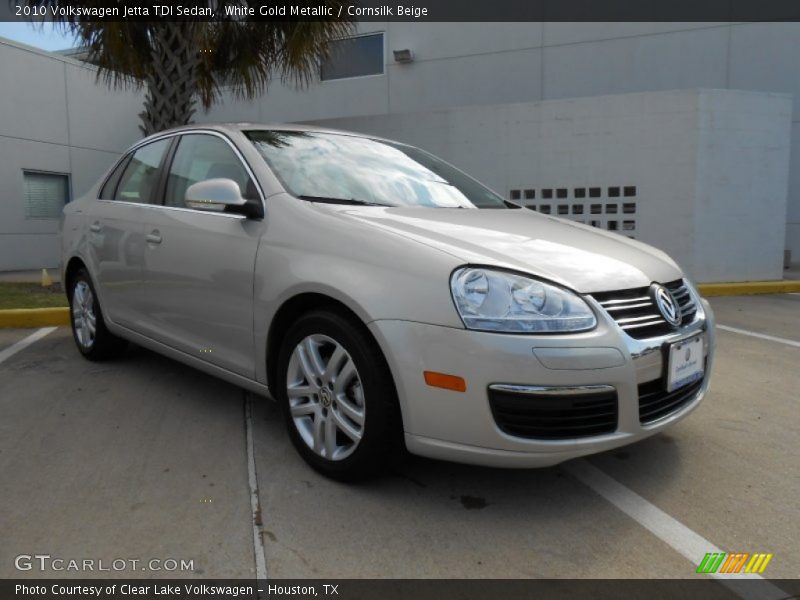 White Gold Metallic / Cornsilk Beige 2010 Volkswagen Jetta TDI Sedan