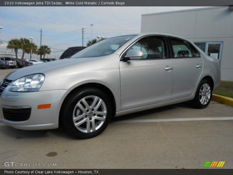 White Gold Metallic / Cornsilk Beige 2010 Volkswagen Jetta TDI Sedan