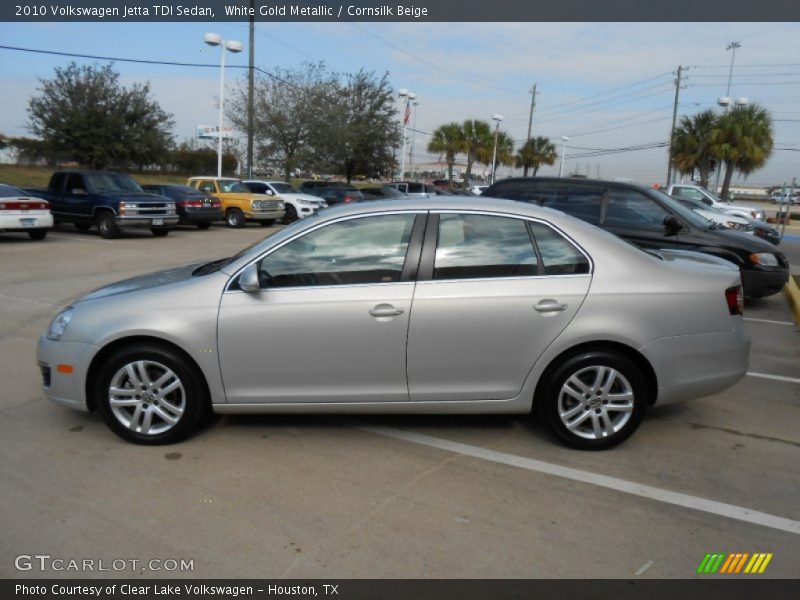 White Gold Metallic / Cornsilk Beige 2010 Volkswagen Jetta TDI Sedan